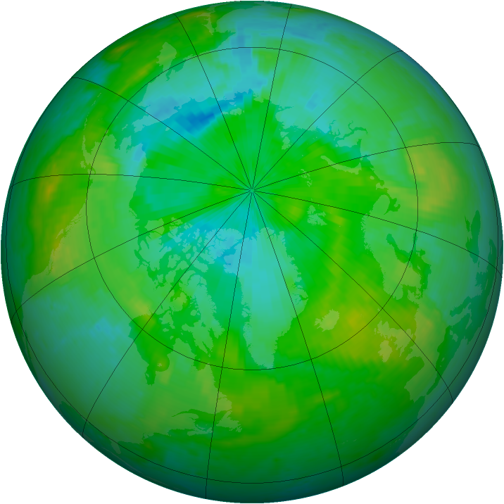 Arctic ozone map for 04 August 2001